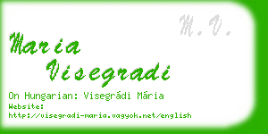 maria visegradi business card